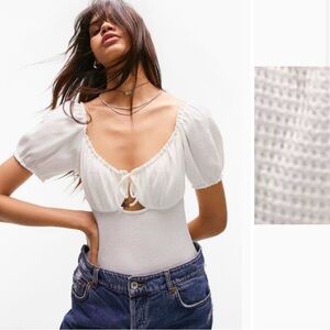 Nordstrom Topshop Waffle Knit Bodysuit